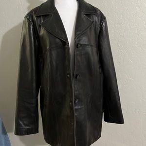 Sienna black leather blazer size XL